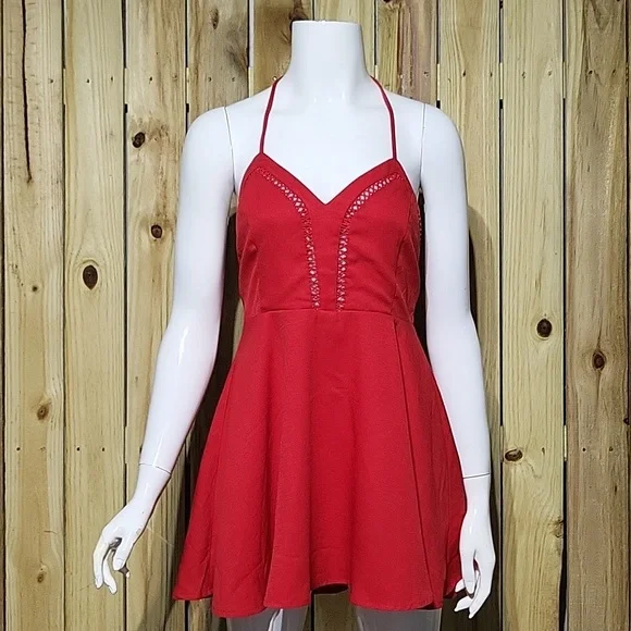 fitted lace wedding dress RED PEPPER MINI DRESS – Dancing Pony Boutique main image 1